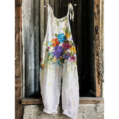 Brenda - Stylish Short-Sleeved Multicolor Jumpsuit