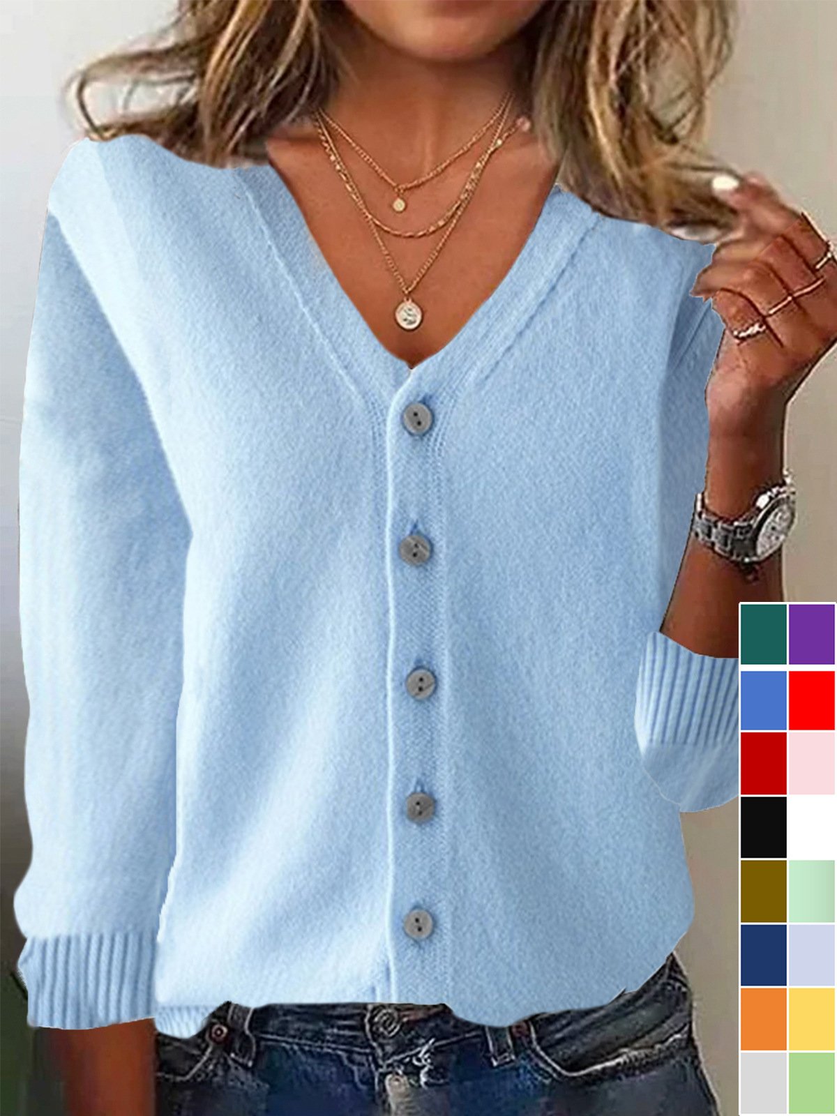 Women's Casual Lightweight Cardigan – Ideal for Spring and Fall