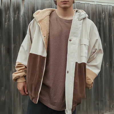 Autumn and Winter Fashion Jacket - Men's Color Patch Coat