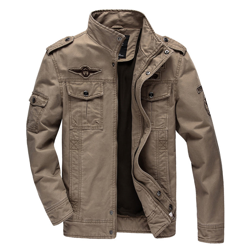 Men's Military Style Jacket - Casual Mid-Length Outdoor Coat
