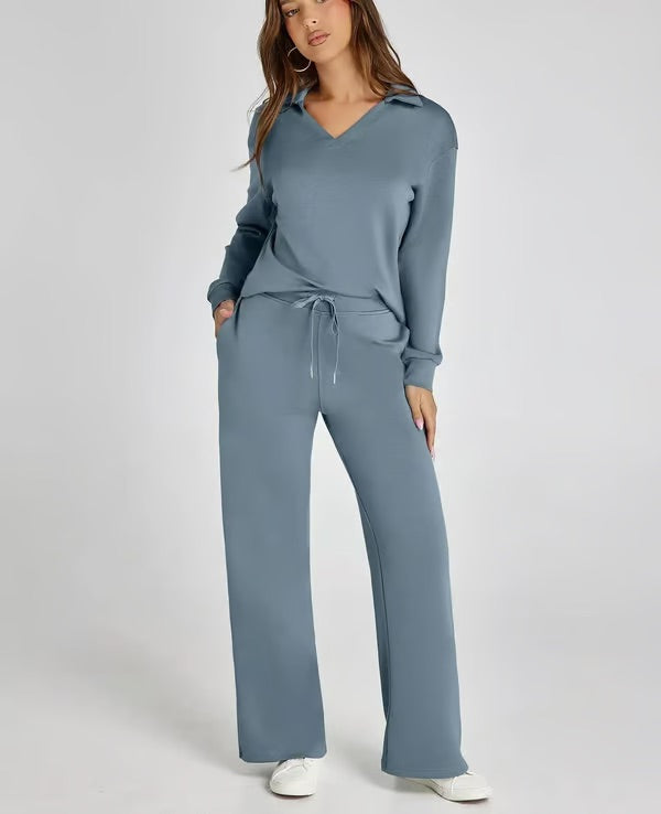Women's 2-Piece Long Sleeve Casual Set – Relaxed and Comfortable Style
