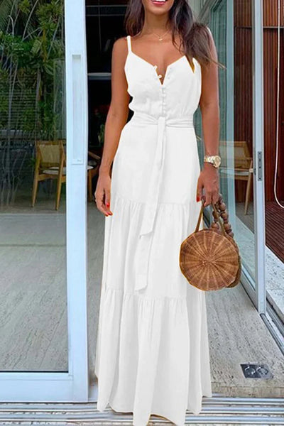Lorena - Button-down shirt dress with bow