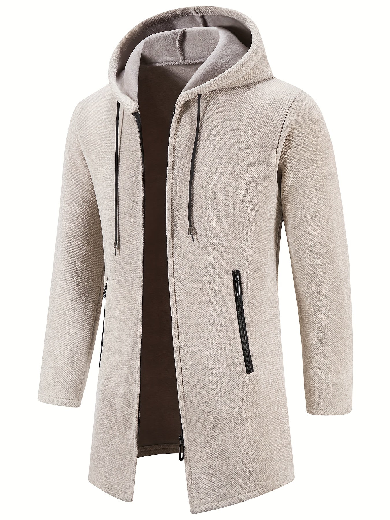 Cozy long hooded cardigan for men for spring and autumn