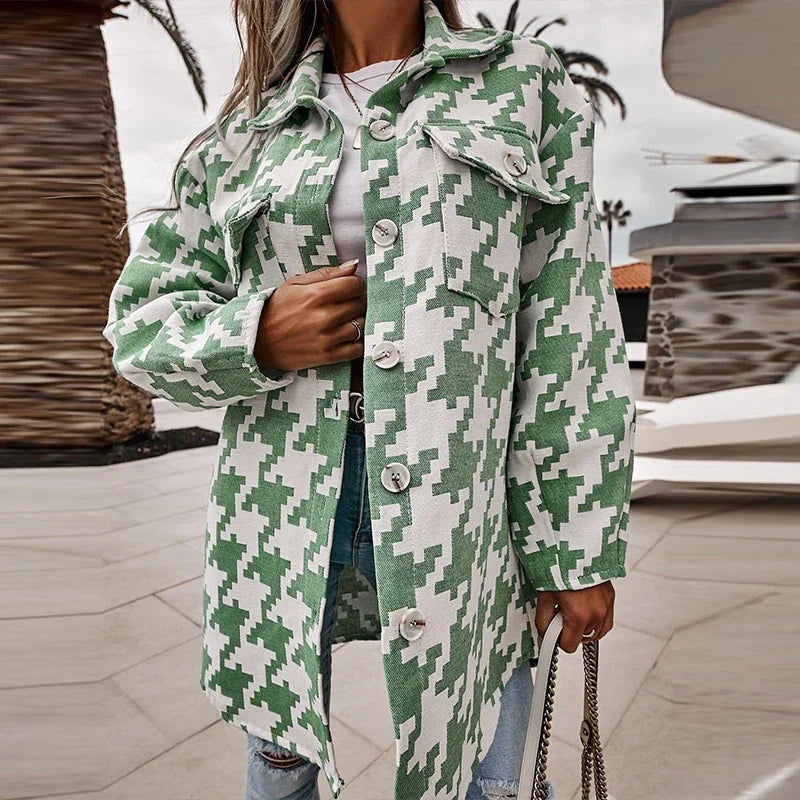 Elegant Women's Trench Coat for Fall and Winter | Casual Long-Sleeved Turn-Down Collar Jacket