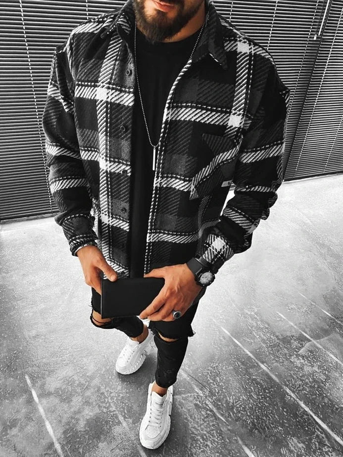 Checkered Jacket with Urban Style