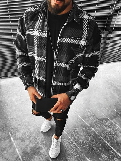 Checkered Jacket with Urban Style