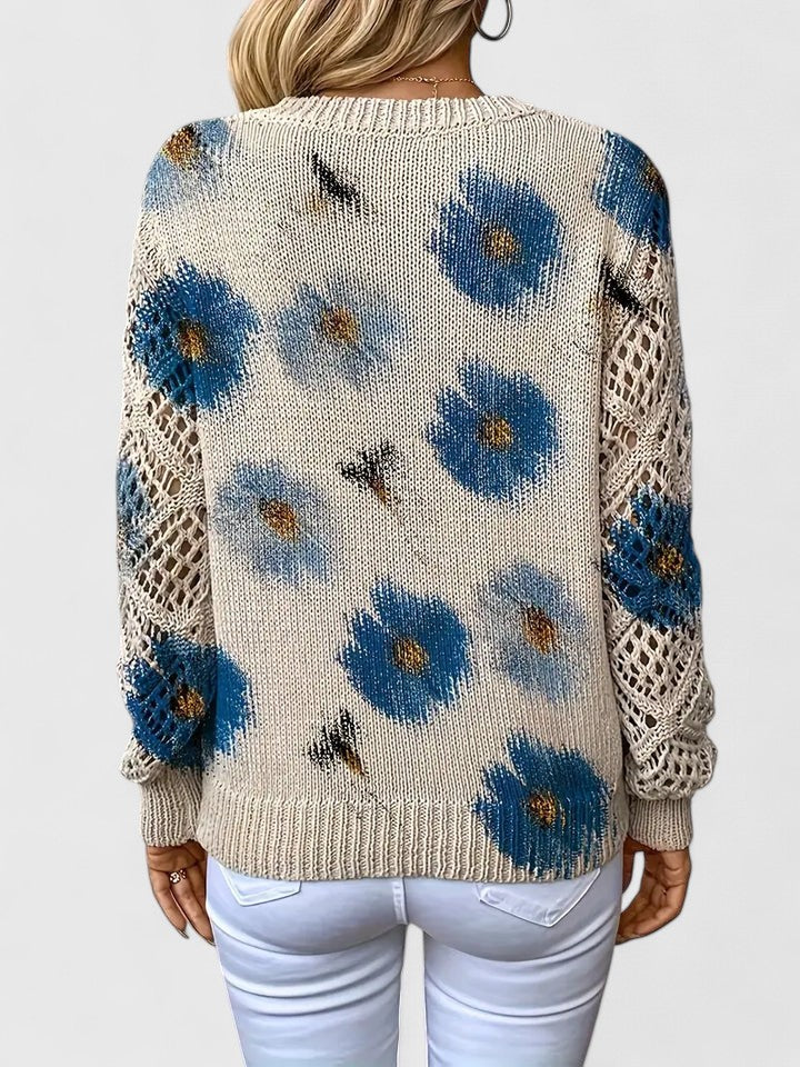 Aurélie | Elegant sweater with floral print