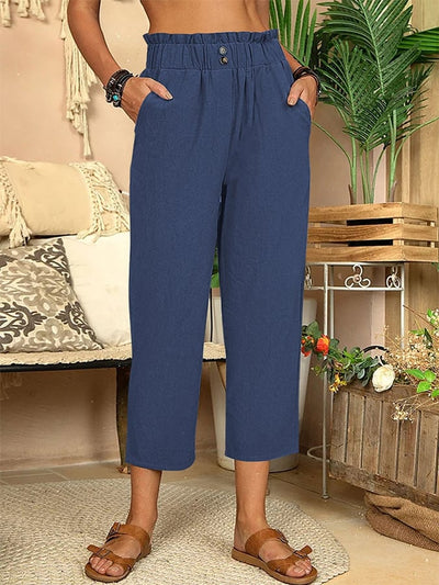 Mia - Women's Casual Straight Cotton Linen Pants