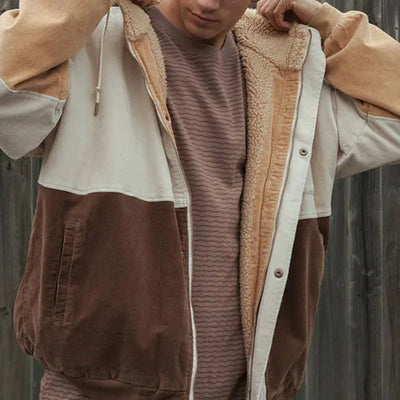 Autumn and Winter Fashion Jacket - Men's Color Patch Coat