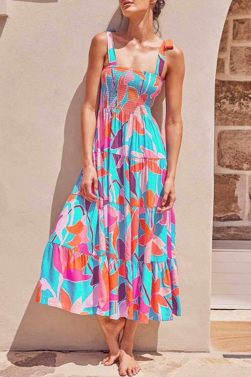 Miriam - Printed dresses with thin straps and polka dot patches on Fashion Street