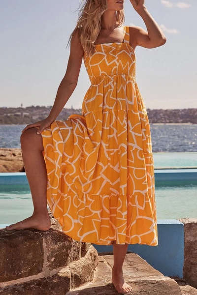 Miriam - Printed dresses with thin straps and polka dot patches on Fashion Street