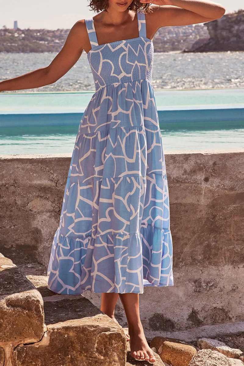 Miriam - Printed dresses with thin straps and polka dot patches on Fashion Street