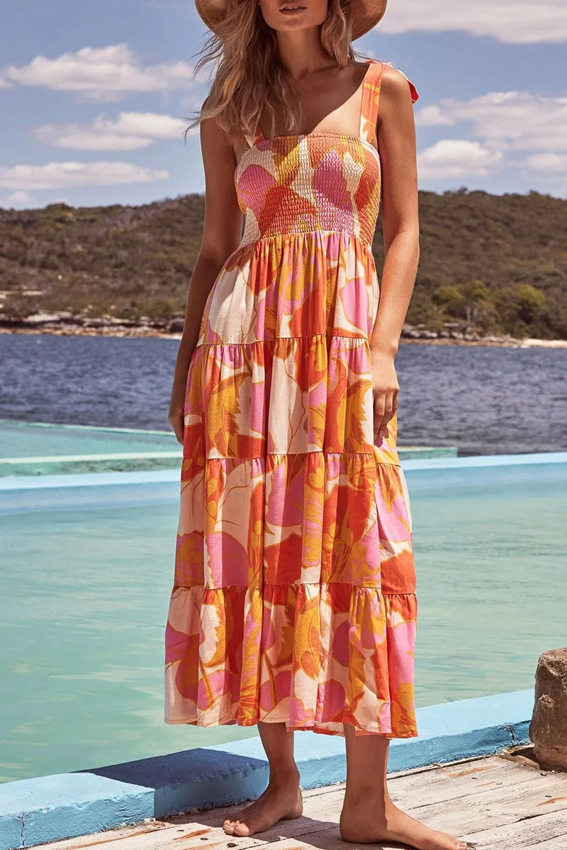 Miriam - Printed dresses with thin straps and polka dot patches on Fashion Street