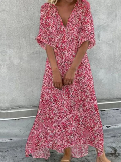 Elsa - Loose V-neck dress