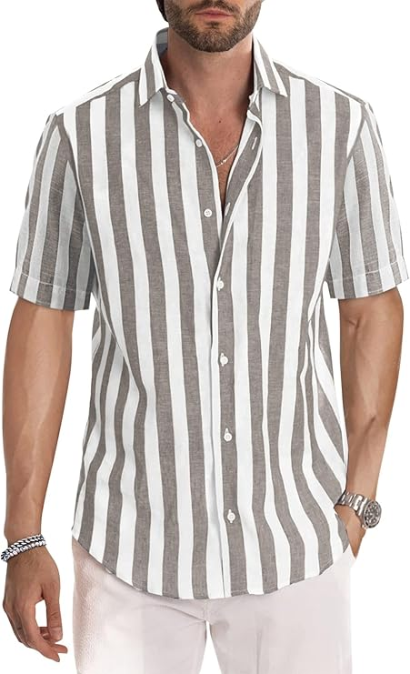 Hugo - Men's Casual Short-Sleeved Summer Shirt - Western Style - Regular Fit