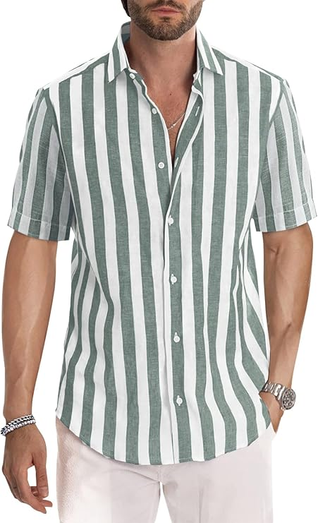 Hugo - Men's Casual Short-Sleeved Summer Shirt - Western Style - Regular Fit