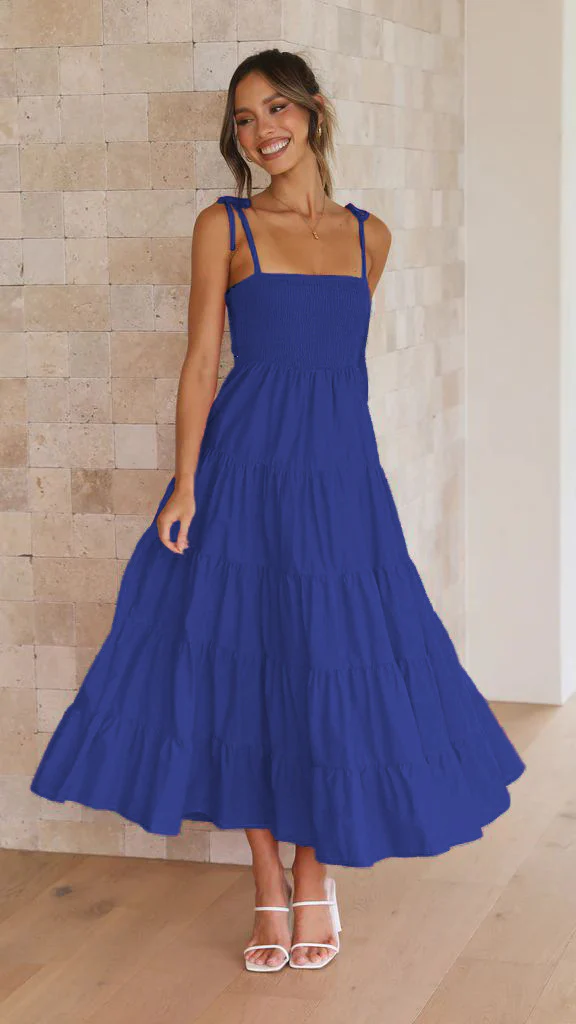 Mia - Sleeveless Printed High-Waisted Cami Dress