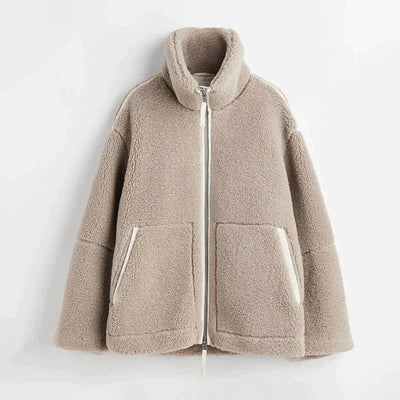 Women's Oversized Zip Up Jacket, Soft, Warm, and Fashionable