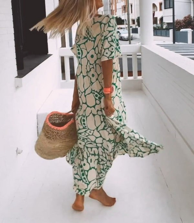 Emma - Short-sleeved printed dress
