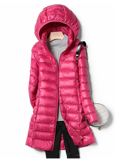 Slim-fitting hooded winter jacket for the cold