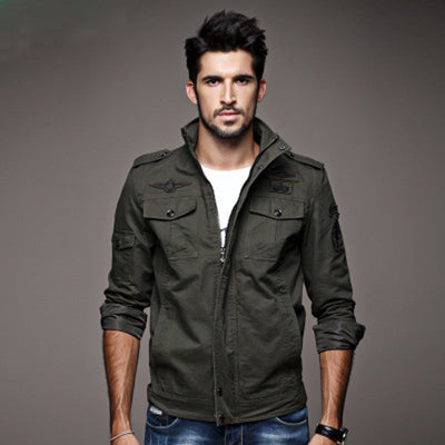 Men's slim fit military jacket