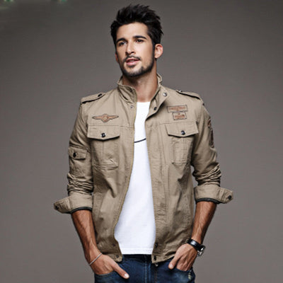 Men's slim fit military jacket