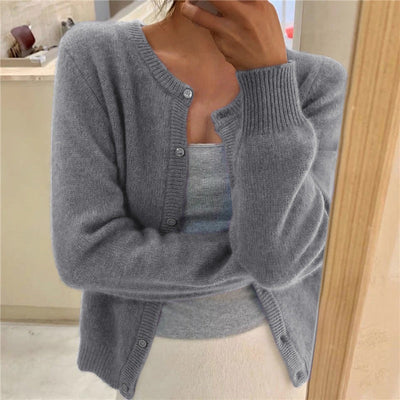 Rebecca - Women's Plain Knit Cardigan