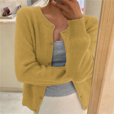 Rebecca - Women's Plain Knit Cardigan