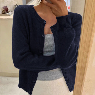 Rebecca - Women's Plain Knit Cardigan