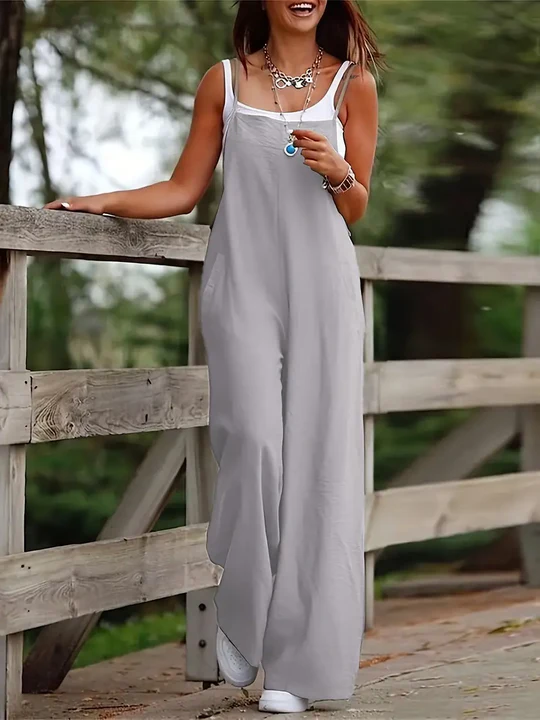Capine - Sleeveless Summer Jumpsuit