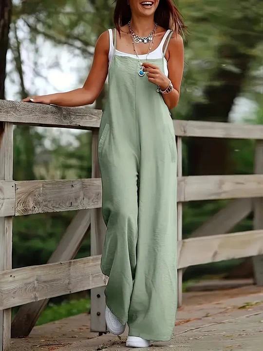Capine - Sleeveless Summer Jumpsuit