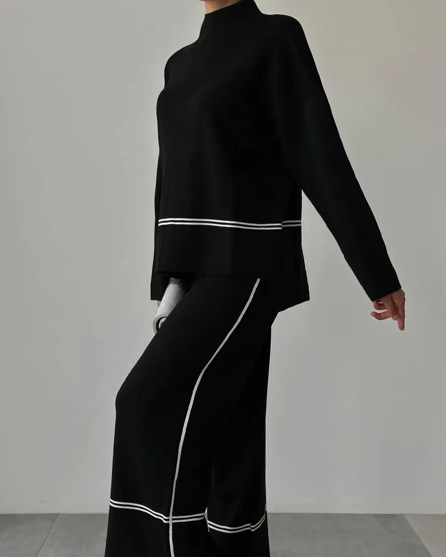Women's Casual Two Piece Set with Color Style
