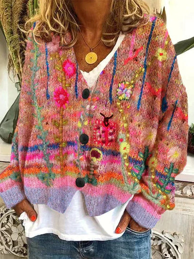 Celine | Colorful and elegant printed button-down jacket