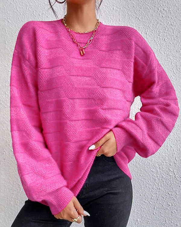 Casual Solid Color Sweater – Urban Fashion for Women