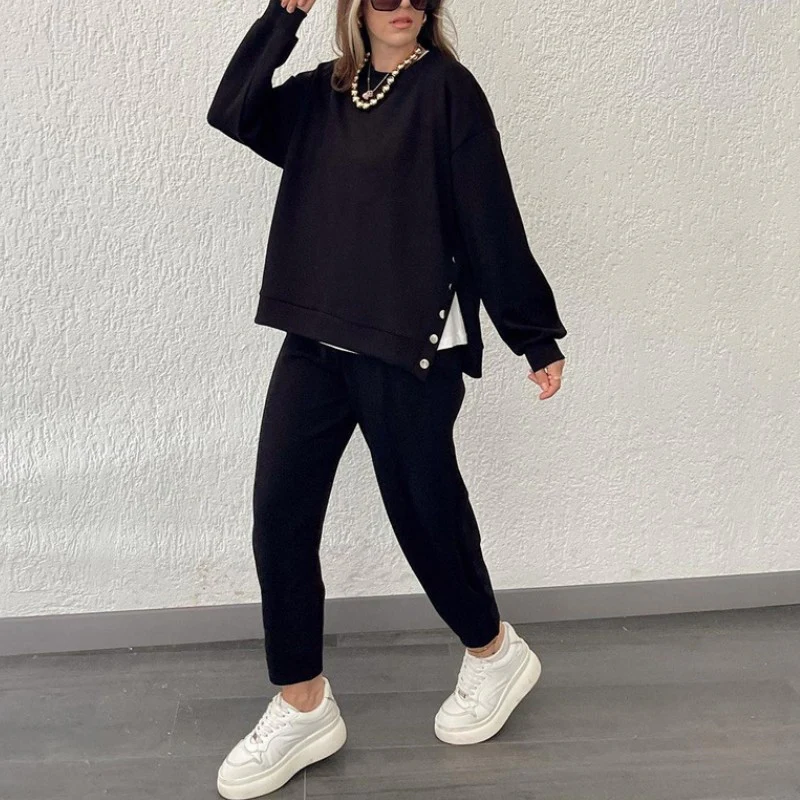 Two-Piece Suit Set - Modern Style - Button-Down Jacket and Pants