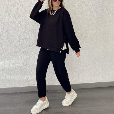 Two-Piece Suit Set - Modern Style - Button-Down Jacket and Pants