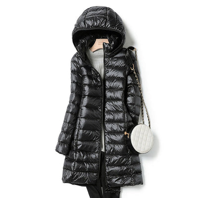 Slim-fitting hooded winter jacket for the cold