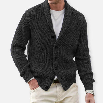 Men's hand-knitted cardigan