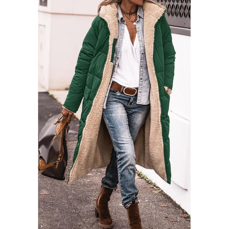 Alicia - Urban jacket with hood and contrasting collar
