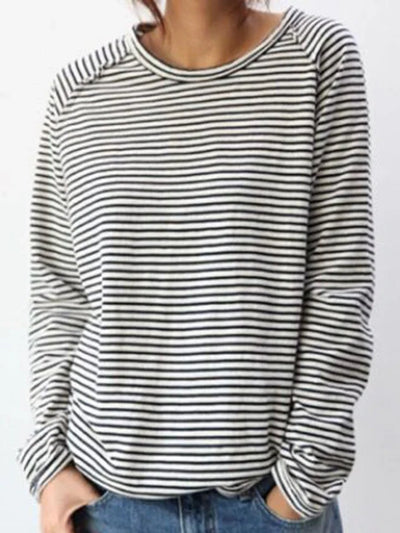 She - Striped Long Sleeve T-Shirt