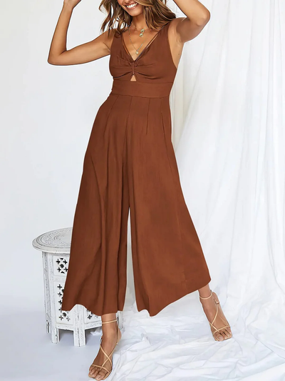 Janna - High Waisted V-Neck Jumpsuits on Sale