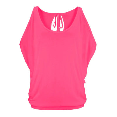 Camila - Blouse with open sleeves and round neck