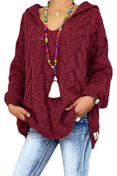 Charo - Hooded Knit Sweater