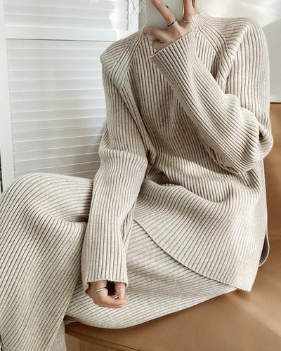 Elegant Winter Sweater and Pants Set – Style and Comfort