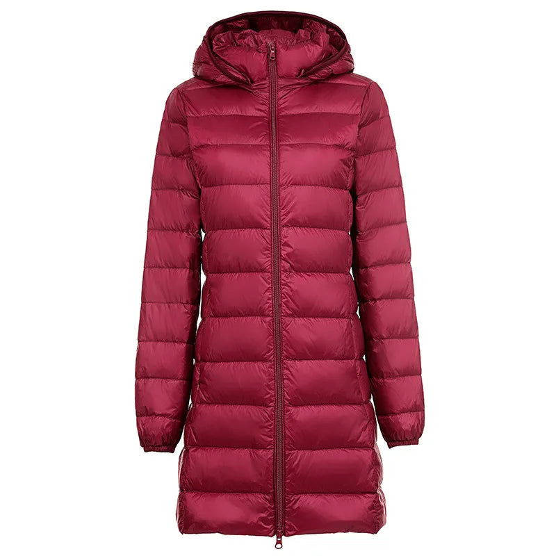 Women's Long Hooded Coat – Warm and Elegant for Any Occasion