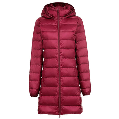 Women's Long Hooded Coat – Warm and Elegant for Any Occasion
