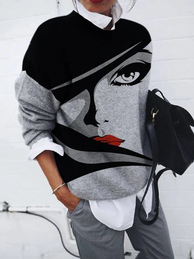 Lea - Casual Long Sleeve O-Neck T-Shirt