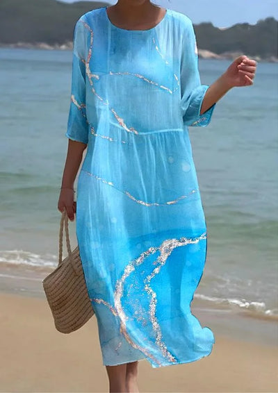 Linda - High-waisted half-sleeve dress