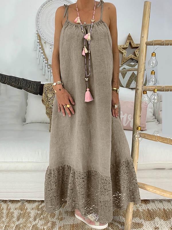Katy - Solid Maxi Dress with Slit