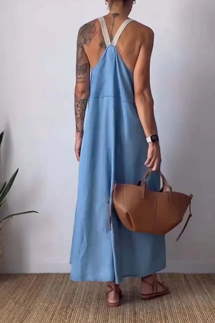 Virginia - Casual loose dress with straps